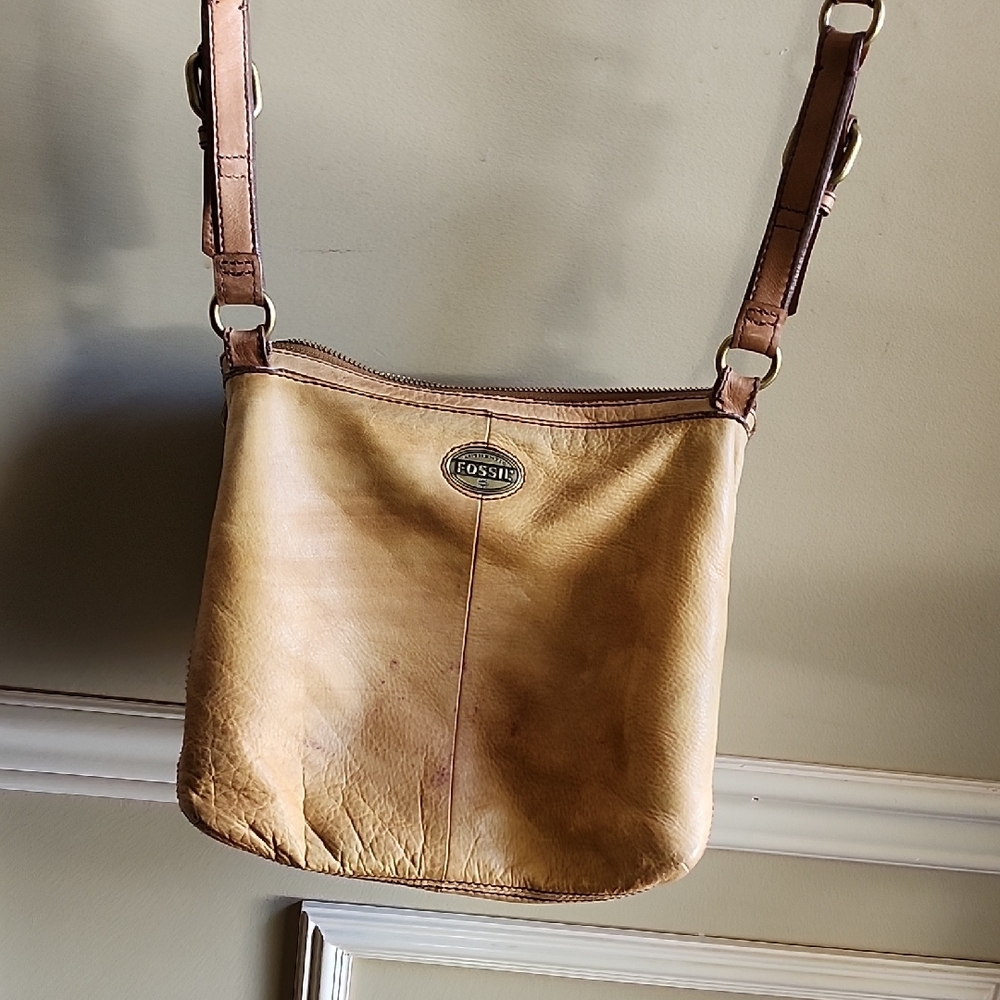 Fossil Tan Crossbody Bag
